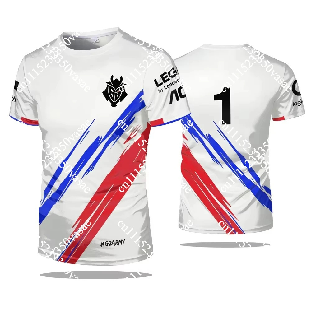 Unisex Black Gold G2 Esports PERKZ Jersey Short Sleeve Crew Neck Quick Dry Breathable Gaming Team Uniform E‑Sports Fan T‑Shirt
