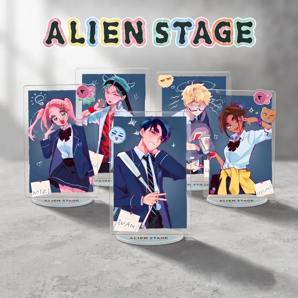 1/6PCS 10CM Alien Stage Acrylic Stand Keychain 2026 New Ivan Mizi Sua Hyuna School Uniform Desktop Display Figure Ornament