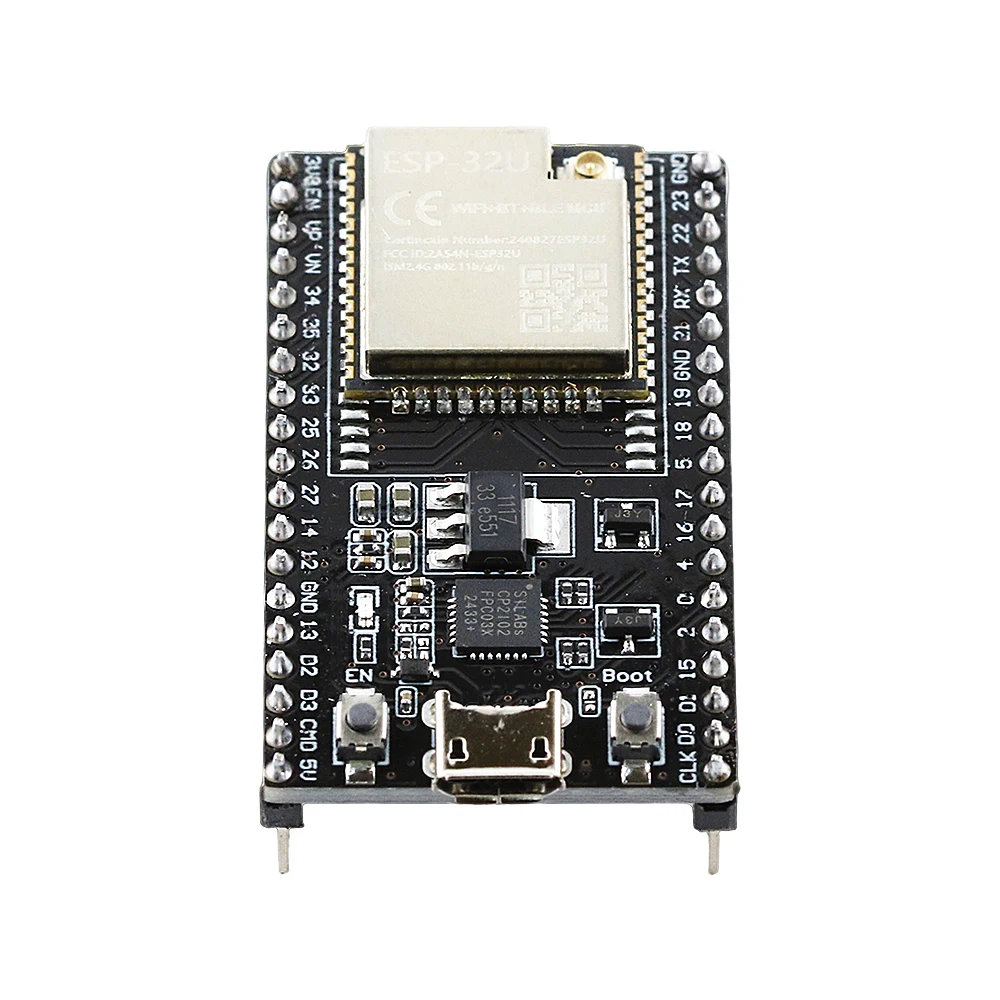 ESP3232u Development Board with 2.4G Antenna Port Expansion Board Kit ESP32-32U BT Wifi Module Type-C 38PIN CP2102 ESP32-DevKitC
