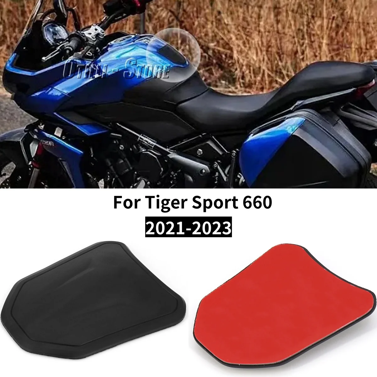 Наклейка на топливный бак мотоцикла, резиновая накладка на масляный бак, нескользящая защитная крышка для Tiger Sport 660 TIGER SPORT 660 2021 2022 2023