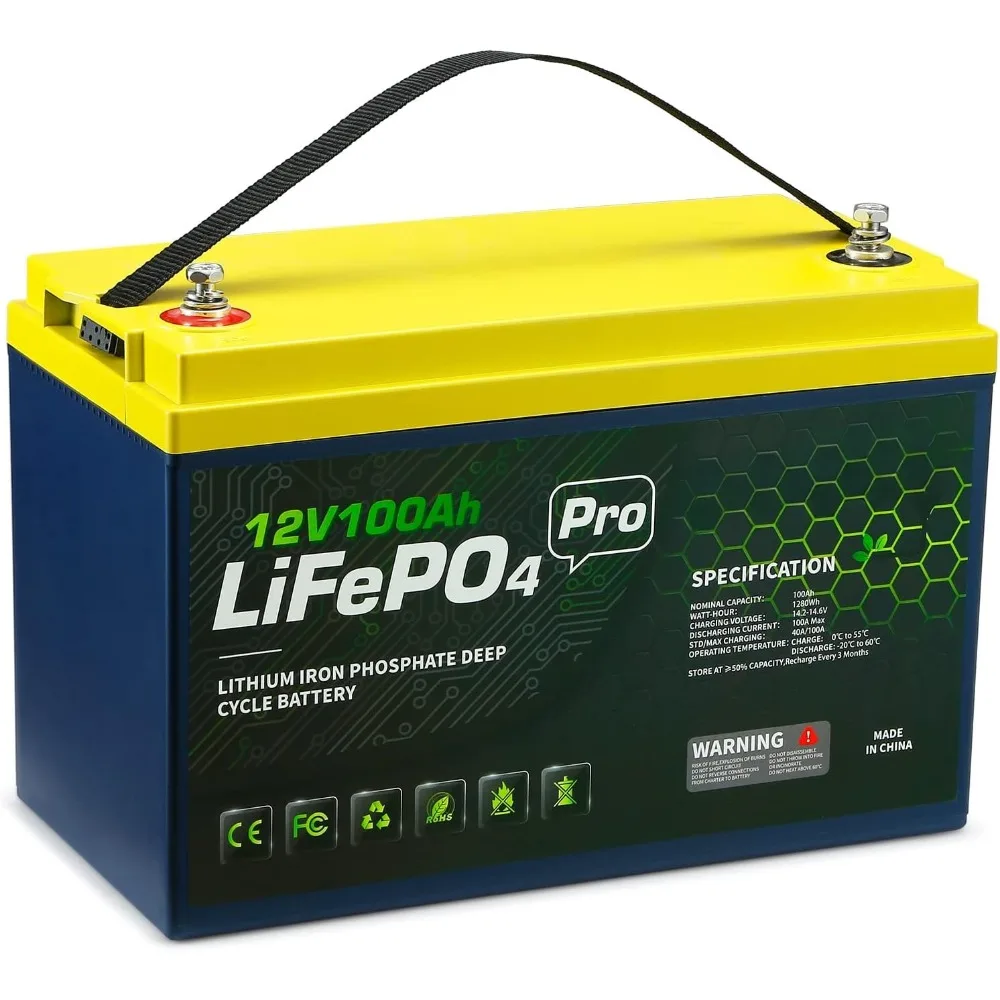 

Литиевая батарея LiFePO4 12 В, 100 Ач, идеально подходит для солнечной системы, морской пехоты, глубоких циклов 1280 Втч, 5000+ встроенных BMS