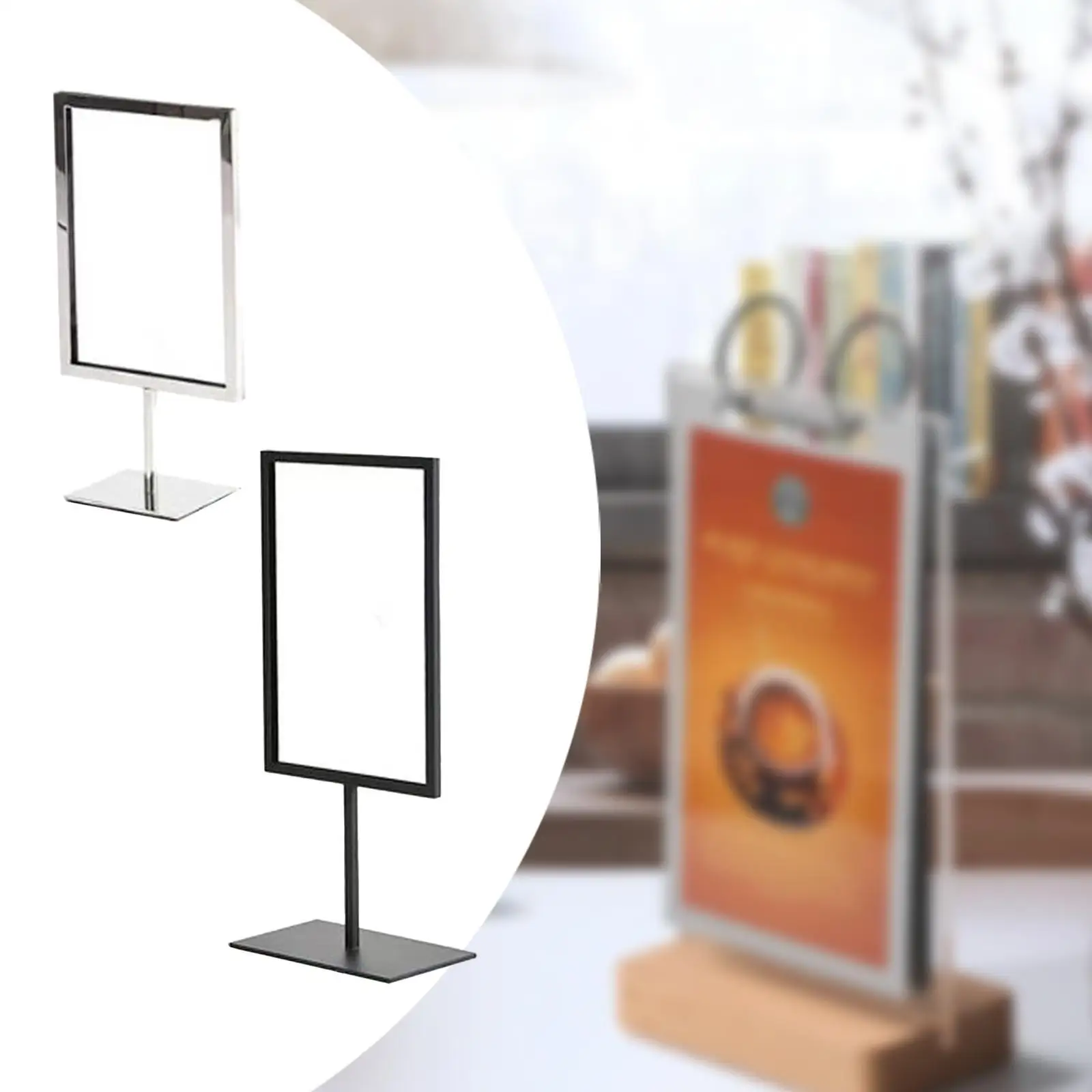 Sign Holder Sign Stand Frame Promotional Signs Rack Professional Pedestal Versatile Store Reusable Tabletop Standing Display