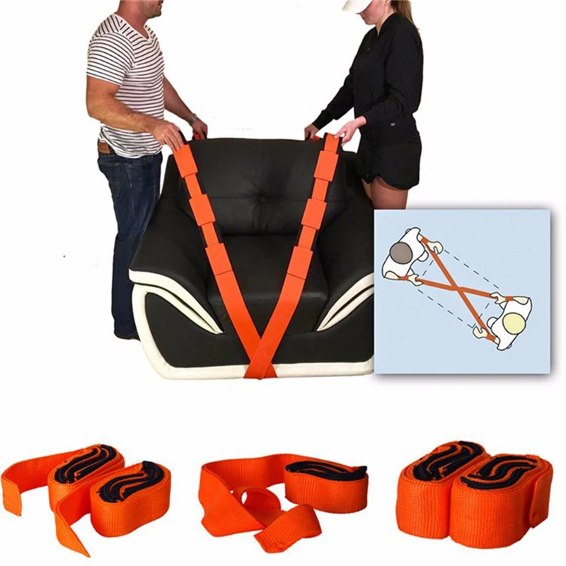 2 Person Moving Straps - Lifting Strap for 2 Movers - Move, Lift, Carry, And Secure Furniture, Appliances, Heavy Objects Safely