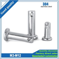 1/10pcs M3 M4 M5 M6 M8 M10 M12 304 Stainless Steel Flat Head Bearing Cylindrical Positioning Axis Roll Dowel Pin With Hole GB882