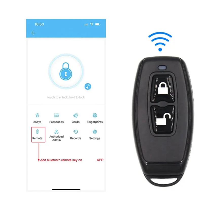 

AAAEL-5X 2.4Ghz Wireless Remote Control Bluetooth Key Fob For TTLOCK Smart Door Lock Smart Devices Work With Ttlock APP
