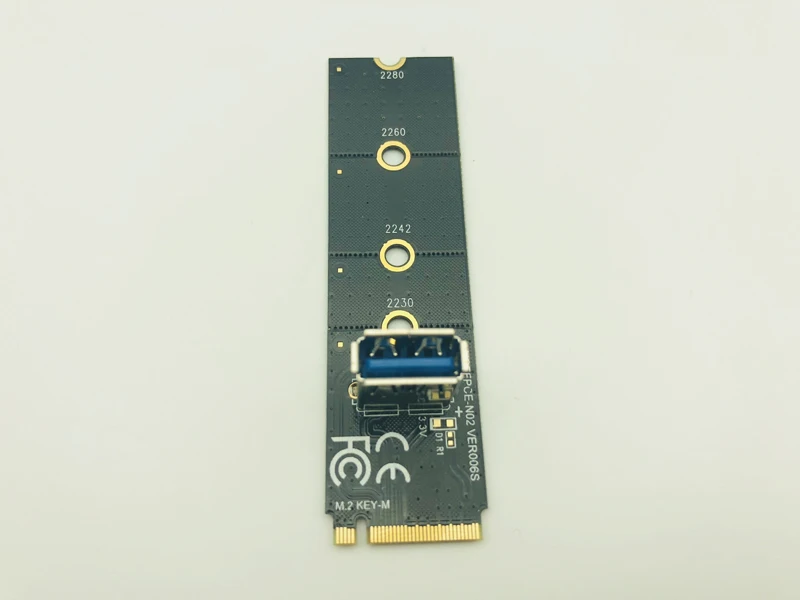 채굴 Pcie 라이저 카드, 새로운 슬롯 전송 카드, 2242, 2230, 2260, 2280mm M2 NGFF 라이저 익스텐션 카드용, NGFF M.2 에서 PCI-E X16, 10 개