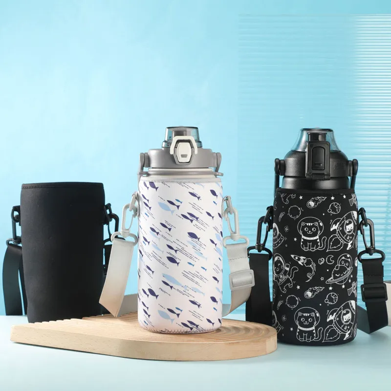 Universal Insulated Water Bottle Sleeve With Strap, Fits 1300ml & 1700ml Tumbler Carrier Bag for Travel Beach
