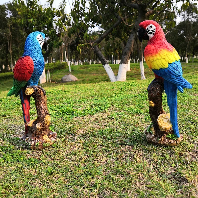 Simulation animal parrot ornament garden courtyard villa real estate balcony decoration landscaping home resin sculpture model