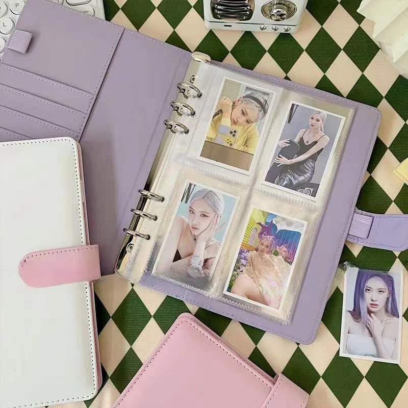 A5 Ice Cream Color coreano Kpop Idol Card Holder Album fotografico Collect Book Pu Leather Binder photowcards Storage School Stationery