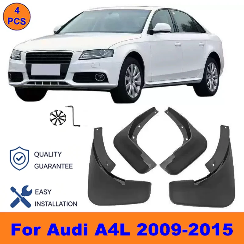 

4Pcs Mud Flaps For Audi A4L 2009-2015 - Splash Guards Front&Rear Wheel Fender Mudguards Car Exterior Protection Accessories