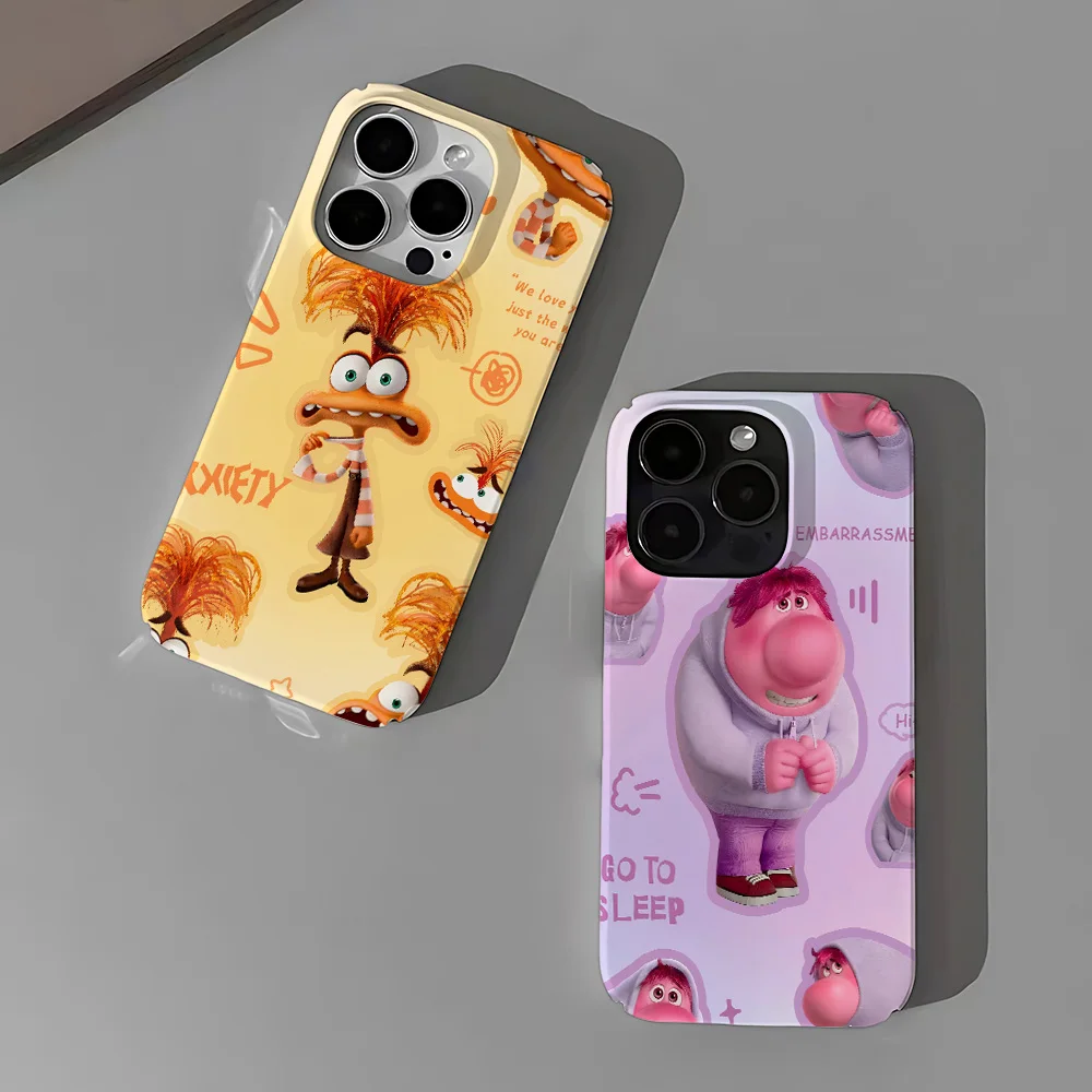 Hot Cute Cartoon Inside Out 2 Phone Case for IPhone 16 15 14 13 12 11 Pro Max XS XR XSMax 6 7 8 Plus Glossy HD Hard PC New Cover