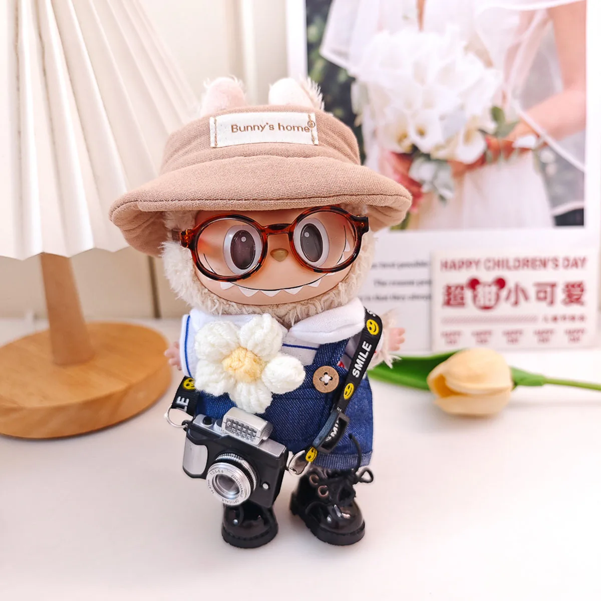 For Labubu Stylish Accessories Transparent Candy Glasses Colored Sunglasses