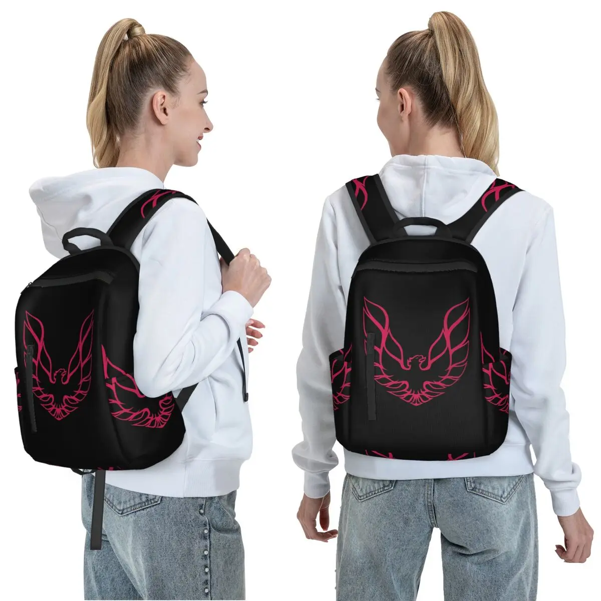 Trans Am Firebird Bandit Golden Backpack Daypack Large Capacity Boys Girls BookBag School Bag Shoulder Bags for Men Women