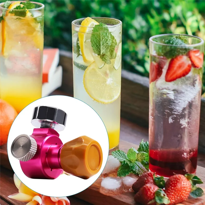 A24R CO2 محول سريع الصودا تبادل الكربونات مع مقياس الضغط لآلة الصودا الصودا Co2 اسطوانة محول الاتصال