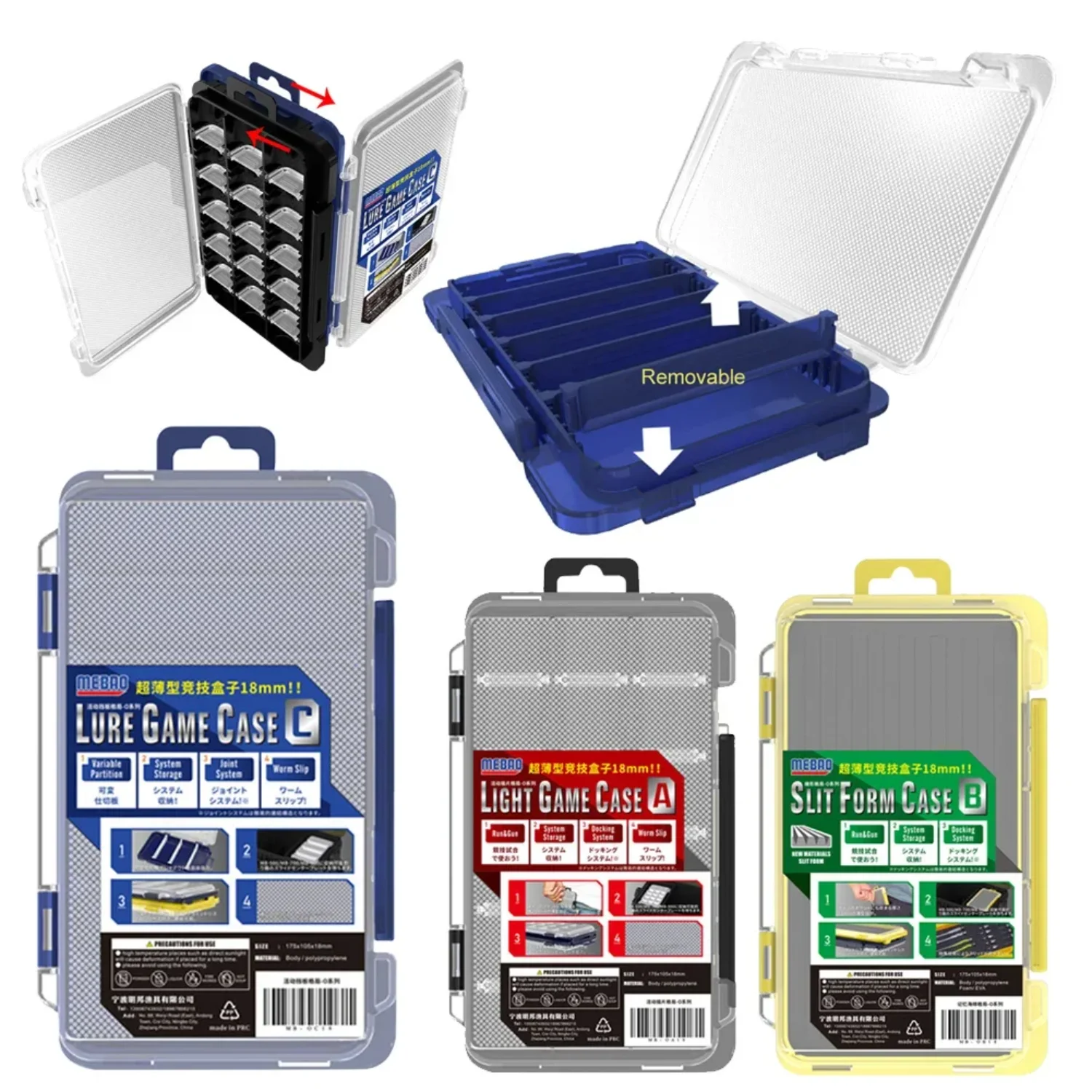 

Fishing Bait Box Waterproof Fishing Tackle Portable Case Shockproof Adjustable Partition Outdoor Fishing Tool