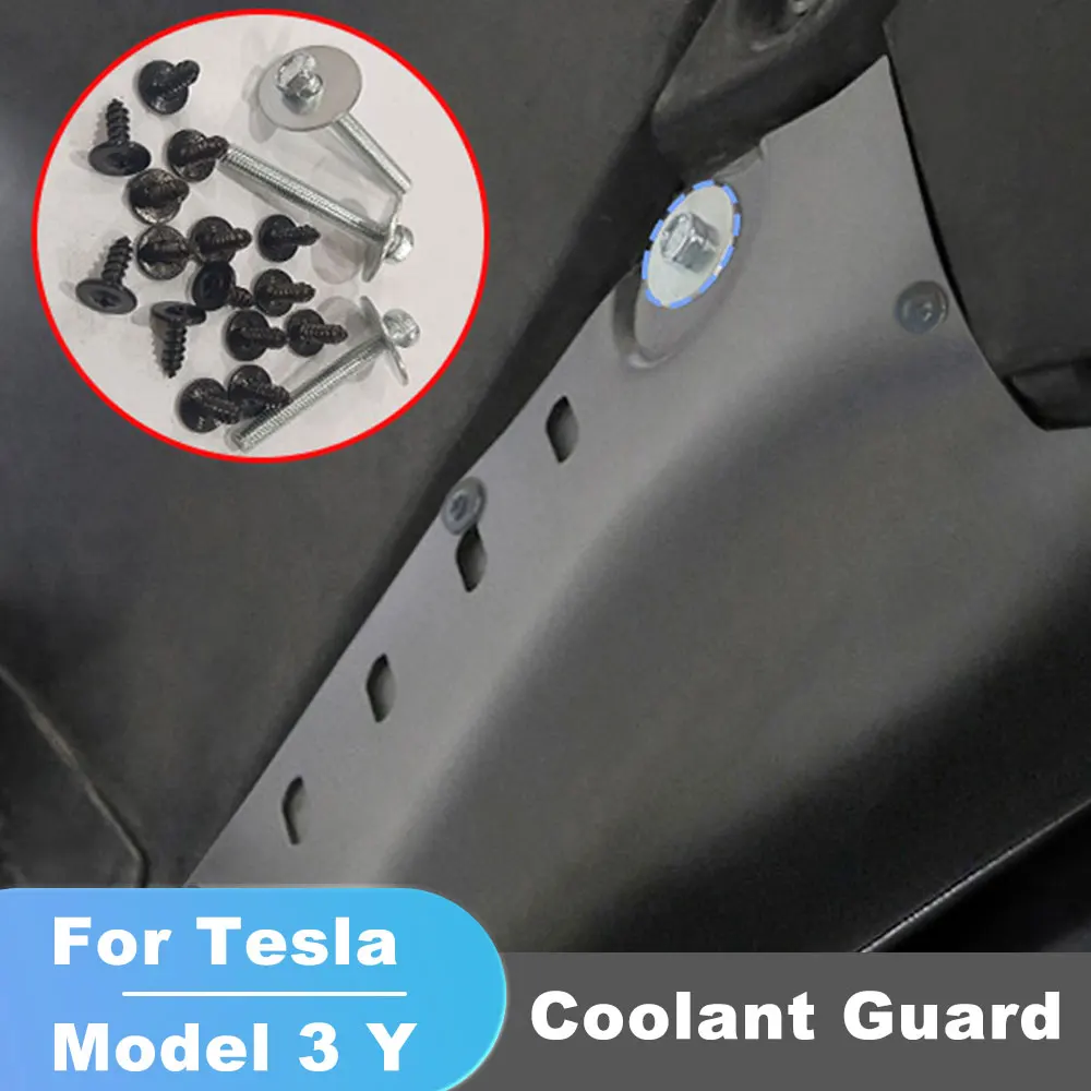 

For Tesla Model 3 Y Coolant Pipe Plate Anti-leakage Protection Car Aluminum Alloy Carbon Steel Chassis Guard Cover