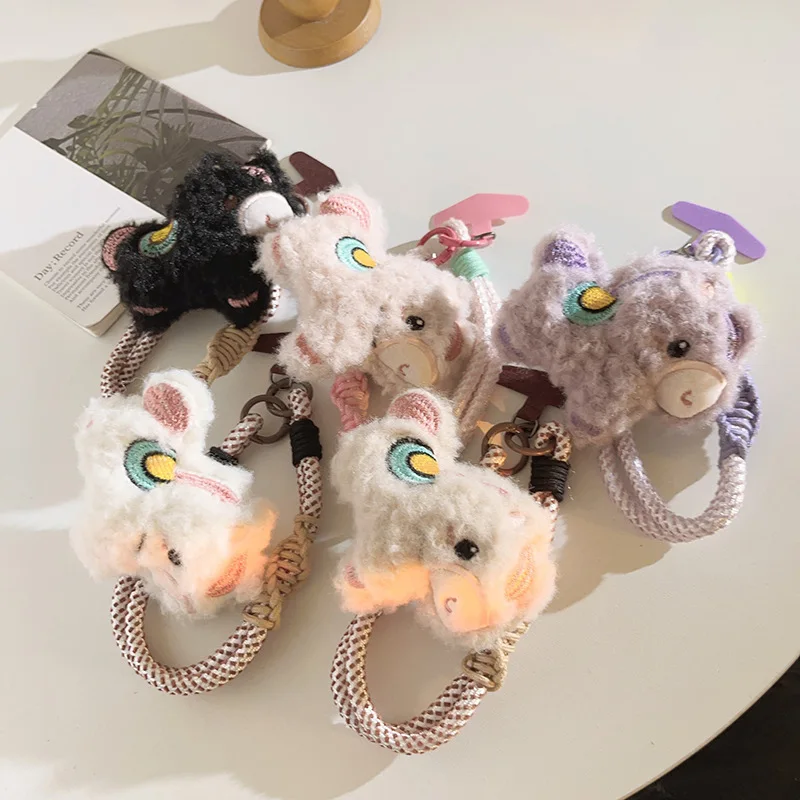 

Модная милая плюшевая белая вьющаяся брошь «Пони» — ремешок для телефона «Год лошади»/браслет/подвеска для сумки, универсальная защита от кражи/защиты от порезов