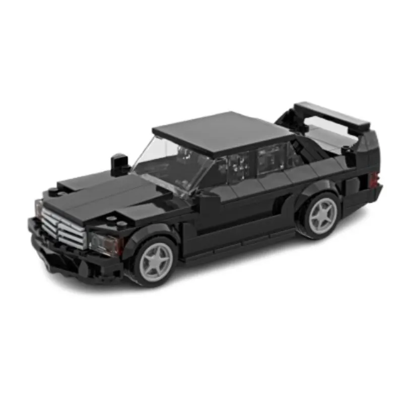 323 قطعة من مكعبات بناء الجسيمات الصغيرة MOC لعبة نموذج سيارة السباق الكلاسيكية، زخرفة السيارة، هدية ذاتية الصنع