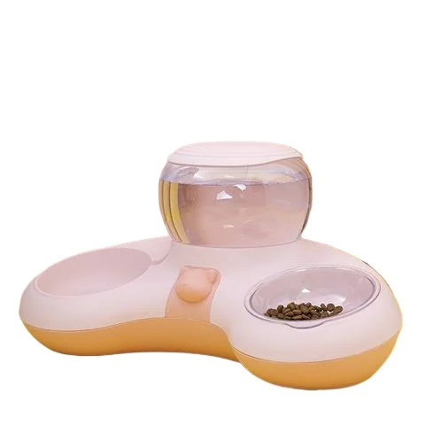 

Automatic drinking water double bowl cat food bowl anti-knock dog basin cat food water bowl pet supplies