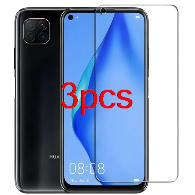 

3pcs tempered glass hd for huawei p40 lite protective film huaweip40lite p40lite nova7i nova 7i 6 se 6.4" screen protector cover
