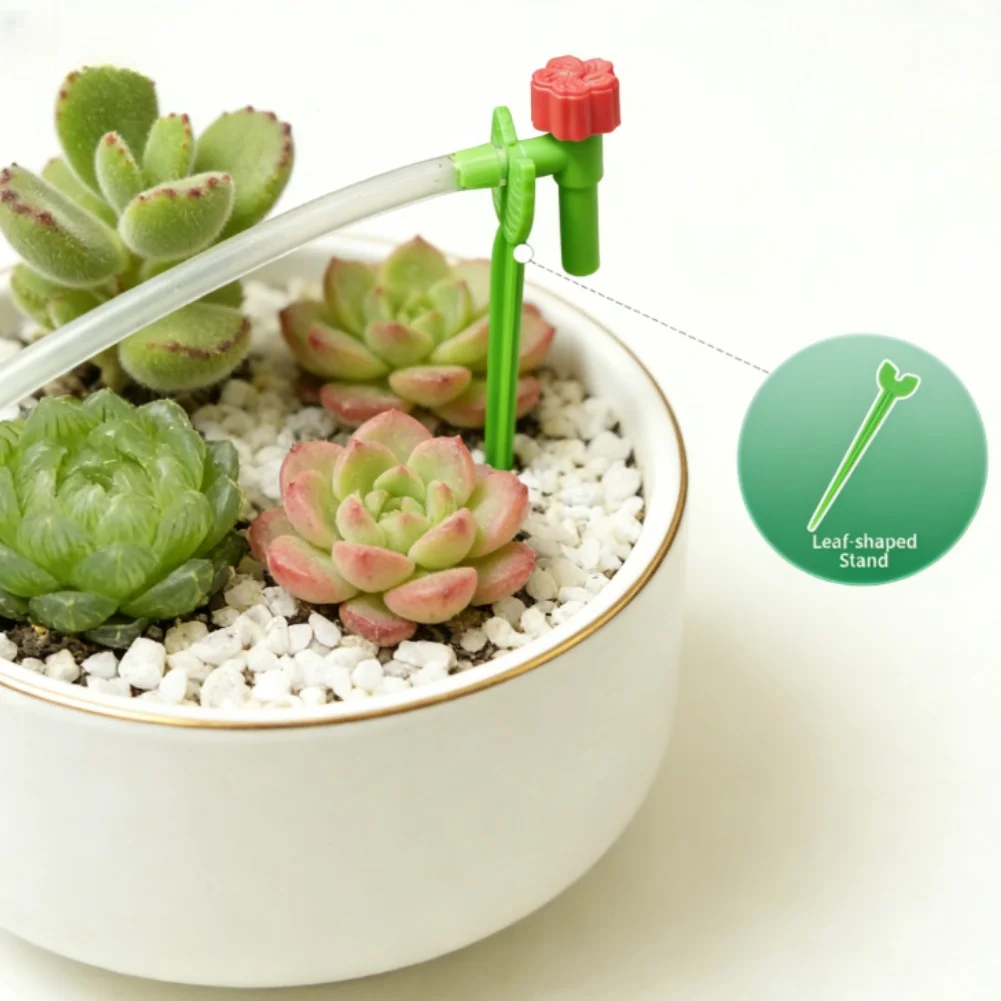 Flower Dripper Drip Irrigation Kit Garden Watering Adjustable Flow Control Flower-shaped Drippers Siphon Irrigation Principle