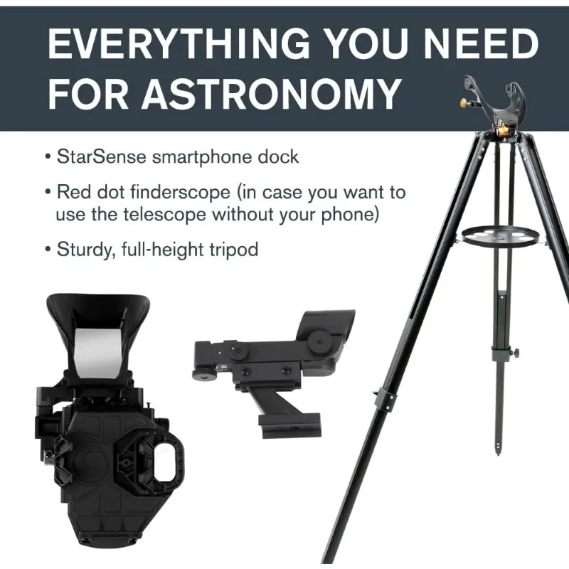 Celestron-Telescópio StarSense Explorer LT 80AZ, Ativado para Smartphone, Funciona com o aplicativo StarSense, Ajuda a encontrar estrelas