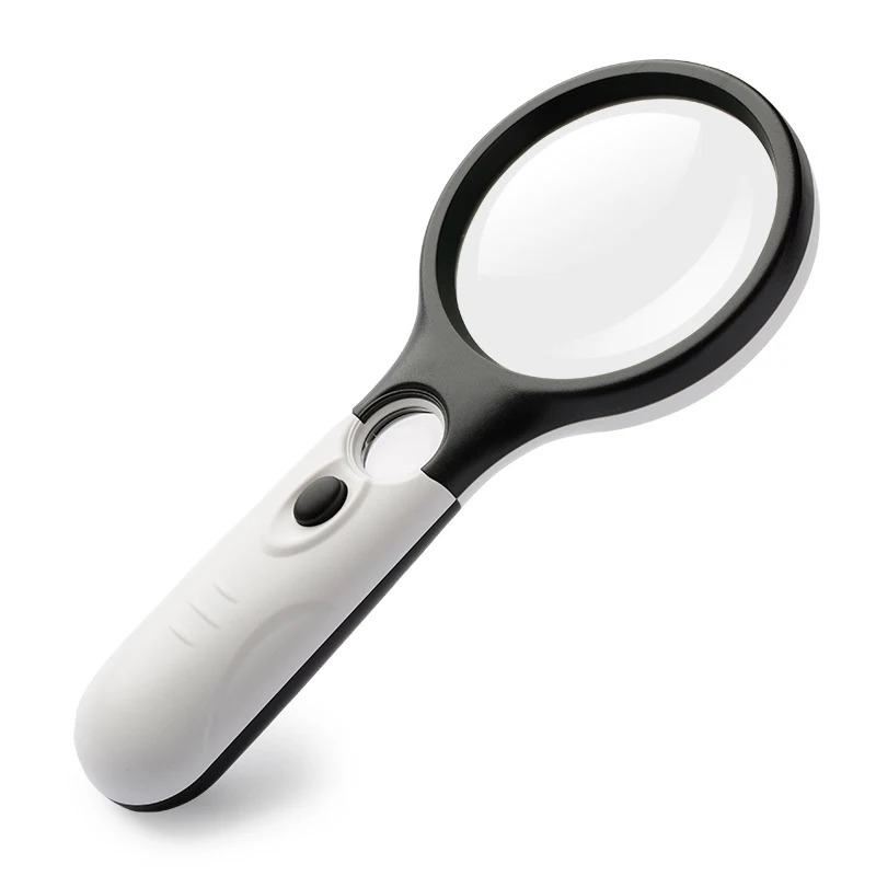 3 LED Light 45X Handheld Magnifier Reading Magnifying Glass Lens Jewelry Loupe