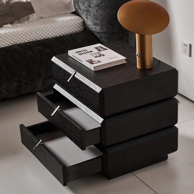 Filing Cabinets Storage Nightstand Cabinets Simple Luxury Wood Bedside Table Organizer Bedroom Criado