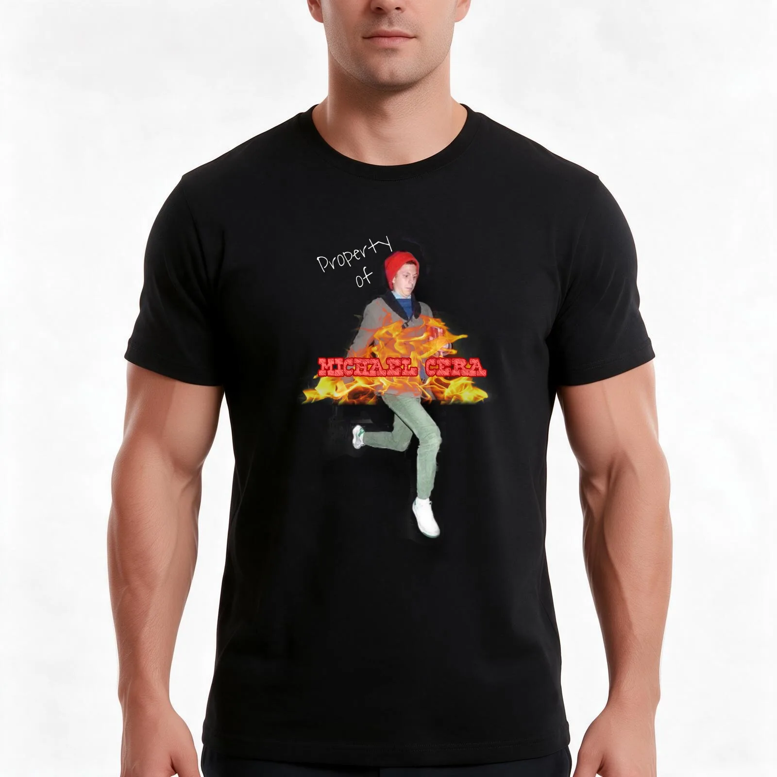 Property of Michael Cera T-Shirt Summer Casual Cotton Tee Oversized Streetwear Tops Vintage Graphic Print Unisex Men Women