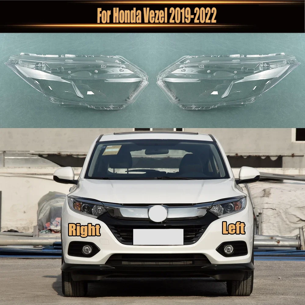 

For Honda Vezel 2019-2022 Headlight Lens Cover Transparent Lamp Shade Headlamp Shell Plexiglass Replace Original Lampshade