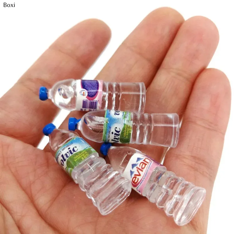 1:12 Mini Simulation Mineral Water Bottle Resin Model Doll House Miniature Kids Gift Toys Home Decoration Accessories