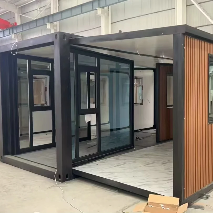 Double Wing Expandable Container Fire Retardant Safe Temporary Workshops For Oil Gas Fields For School Apartment House