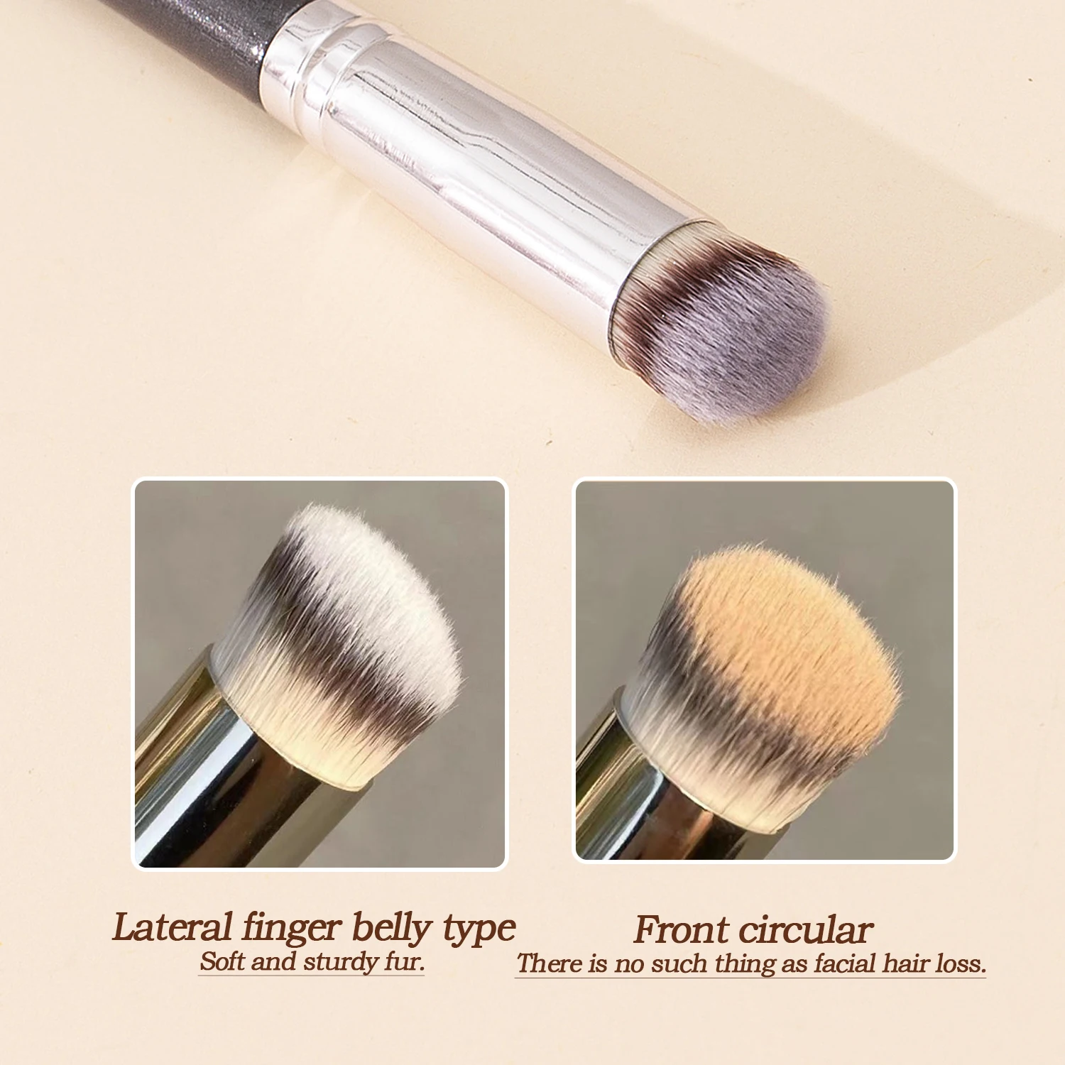Pincel corrector, ojeras, trozos de lágrimas, pincel corrector de precisión, pincel corrector de cabeza plana