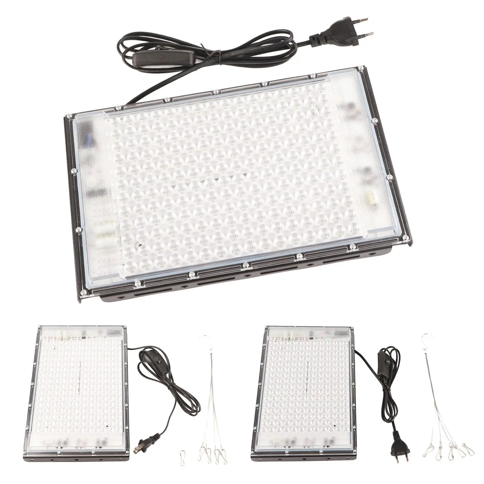 Lámpara de bronceado portátil de 100W, 192 LED, 460nm, azul completo, para cara y cuerpo, CA 85-265V