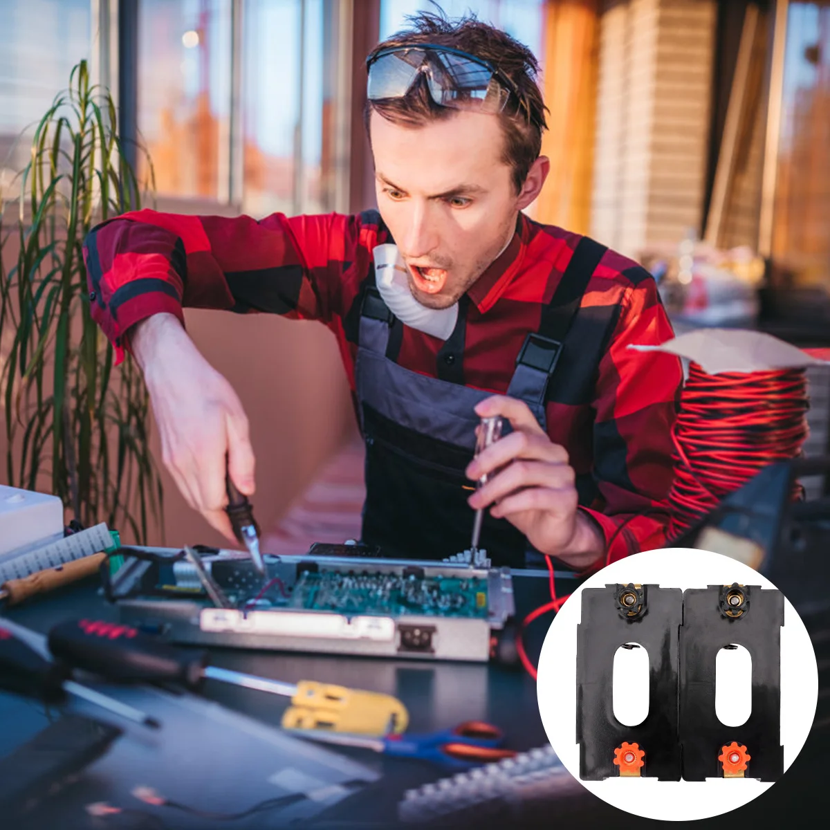 

10pcs Box Holder For Science Projects Screw Terminal Educational Circuit Experiment Kit Storage Case