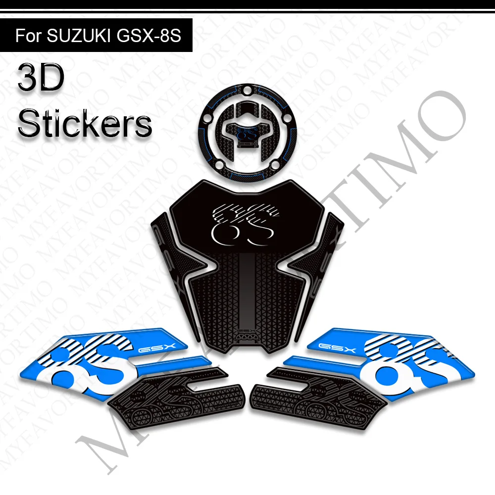 

2024-2025 For Suzuki Motorcycle GSX-8S GSX 8S Protector Tank Pad Side Grips Gas Fuel Oil Kit Knee Stickers Decals Fairing Fender