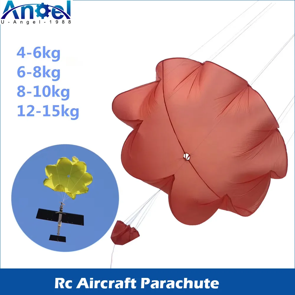 

Парашют для моделей самолетов из нейлона с выдвижным механизмом и шнурком, 4-15 кг, для радиоуправляемых самолетов, FPV-дронов, защиты при посадке БПЛА на открытом воздухе