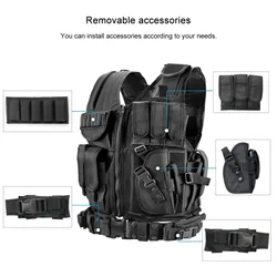 Swat Tactical Vest Jacket Chest Rig Multi-PocketAdjustable Hunting Security Clothes  CS Cosplay Hunting Vest Camping accessory