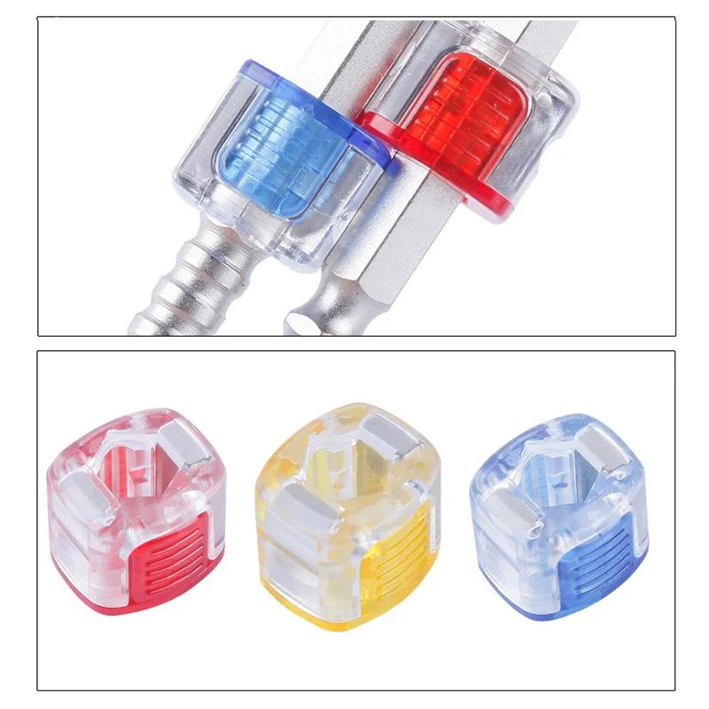 3Pcs Screwdriver Bit Magnetizer Universal 14 Hex Drill Magnetic Ring Set Strong Magnet For Mechanic Workshop Tools