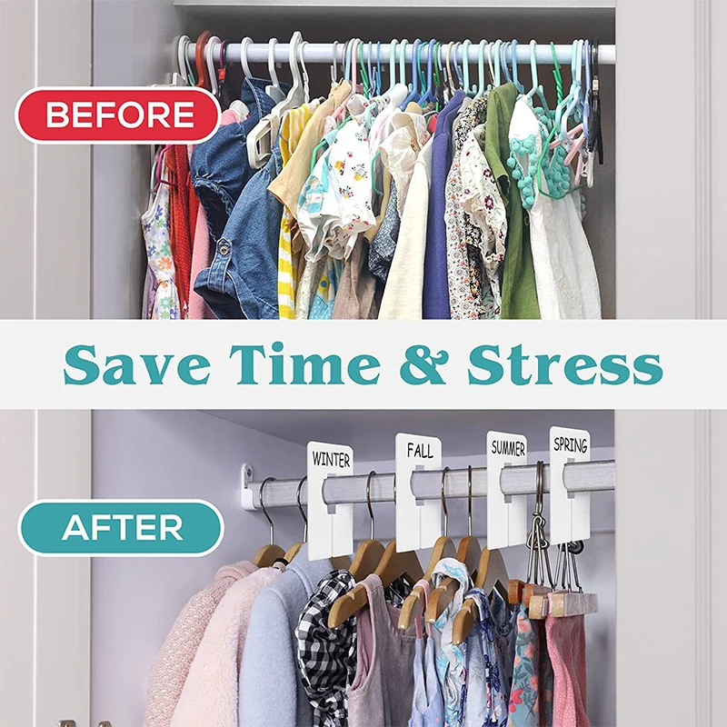 10 Pieces Rectangular Closet Dividers Clothes Organizers