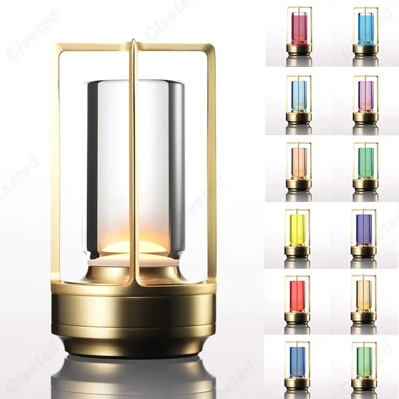 

New LED Cordless Table Lamp industrial style Metal Desk Lamps Outdoor Camping Atmosphere Light Restaurant Creative Night Lights