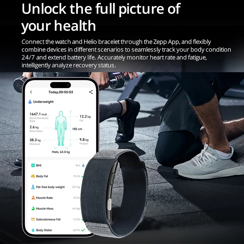 NO Screen Smart Bracelet Real-time Heart Rate Blood Pressure Body Temperature Monitoring Screenless ECG Smart Watch