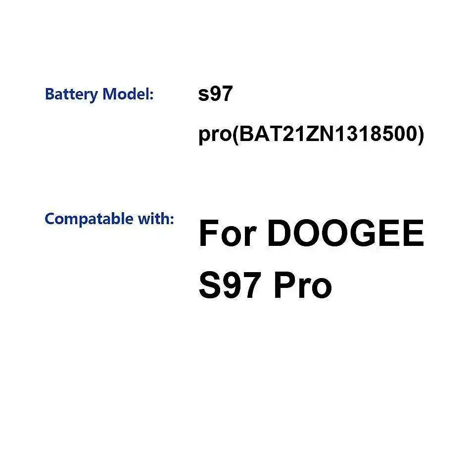 

For Doogee S97 Pro BAT21ZN1318500 Mobile Phone Battery Stable 8500Mah