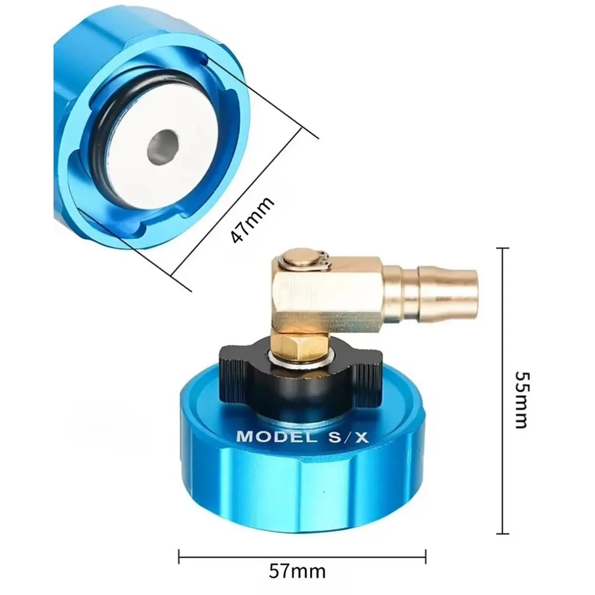 A67F Docking Brake Oil Refueling Connector Adapter for Tesla Model S/X Brake Fluid Changer Special Tool