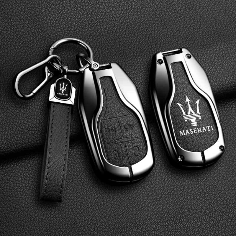 Car Leather Smart Remote Key Case Cover Holder Shell Fob for Maserati Levante Ghibli Quattroporte GT Granturismo GranCabrio