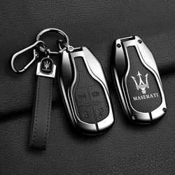 Car Leather Smart Remote Key Case Cover Holder Shell Fob for Maserati Levante Ghibli Quattroporte GT Granturismo GranCabrio