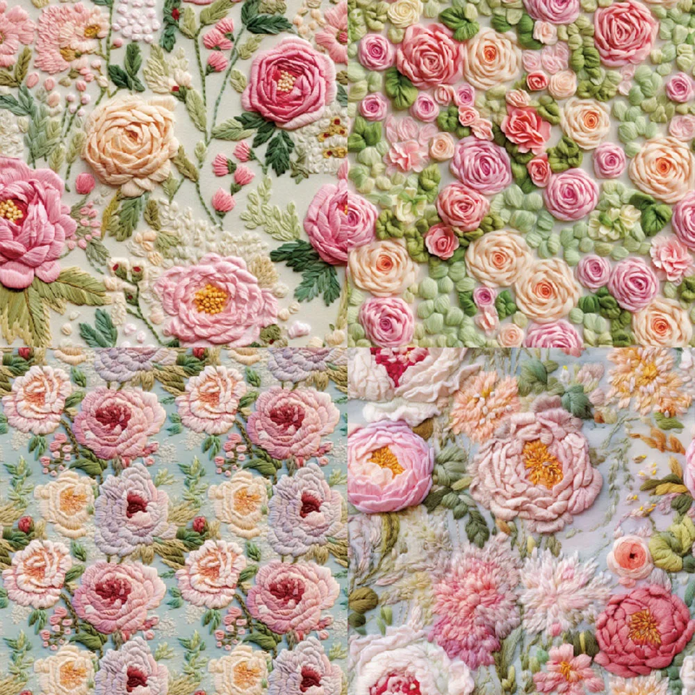 KSCRAFT 24sheets Flowers Paper Pack for DIY Scrapbooking Card Making Album Paper Craft