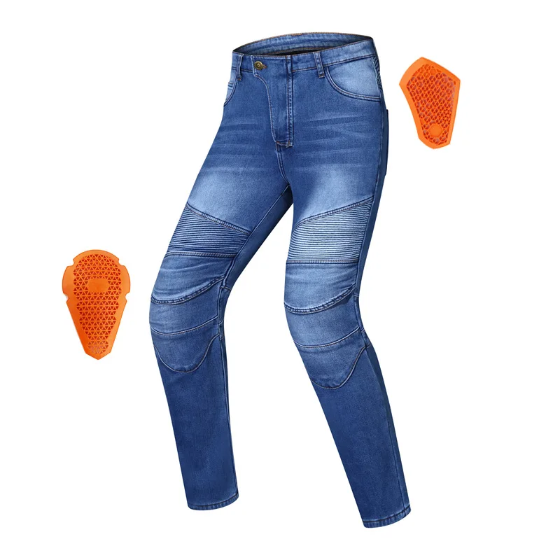 

Winter Motorcycle Riding Pants Rider Protected Cycling Pants Velvet Thermal Motorcycle Jeans Off-road Anti-fall Pants Slim