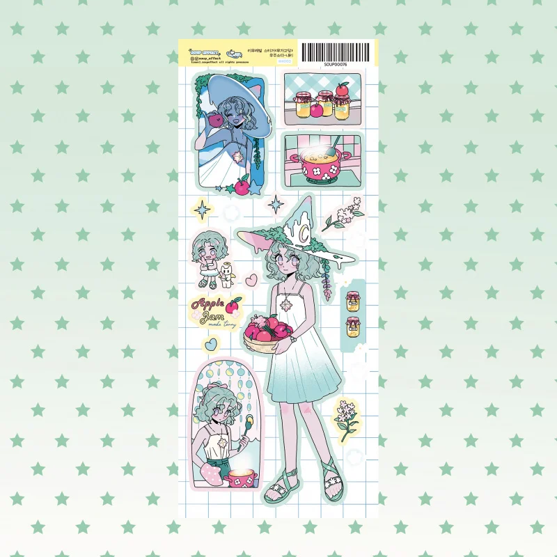 Korean Cartoon Stickers Cute Sweet Cool Girl Character Stickers Handbook Diary Notebook Planner Scrapbook DIY Decorative Sticker