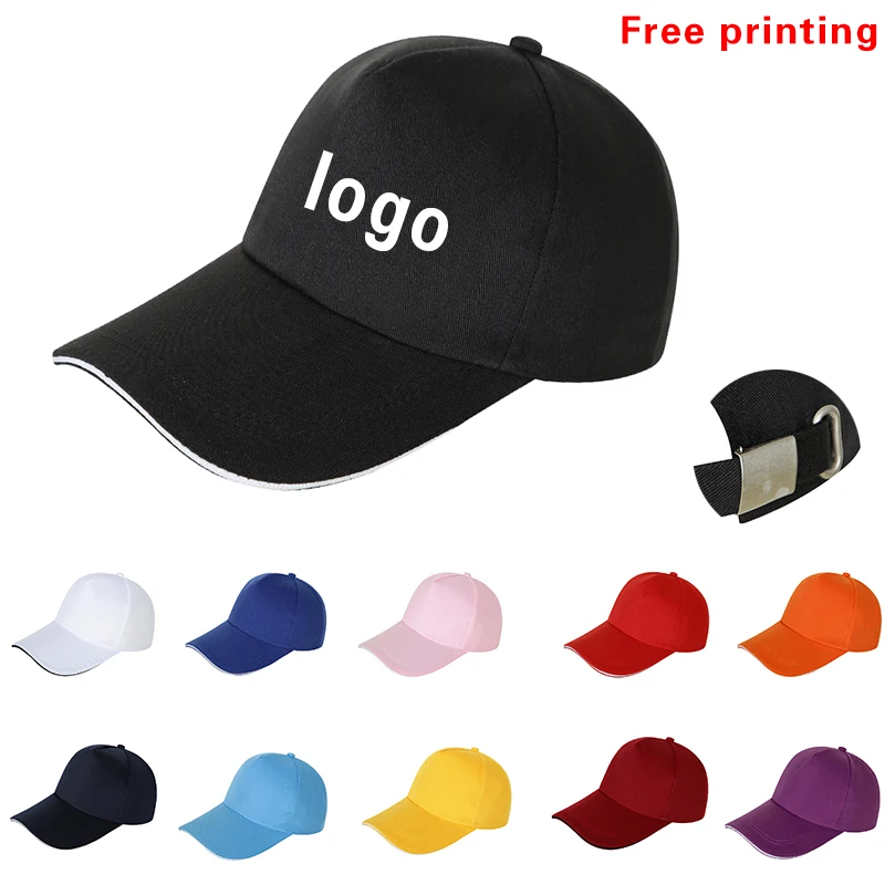 Customize Men\'s Caps Top Quality Embroidered Baseball For Men Golf Hats Custom Logo Tennis Women Printed Peaked Cap Print Text